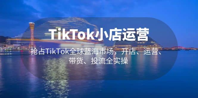 TikTok小店运营 抢占TikTok全球蓝海市场，开店、运营、带货、投流全实操-吾爱网赚