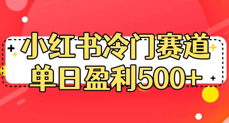 小红书冷门赛道，单日盈利500 【揭秘】-吾爱网赚